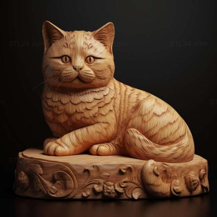 Nature and animals (st Munchkin cat 2, NATURE_7402) 3D models for cnc